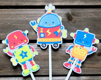 Robot Cupcake Toppers