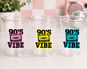 I Love the 90'S PARTY CUPS - 90's Birthday Cups 90's Party Cups 90's Decorations 90's Birthday Party 90's Birthday Party Decorations 90s