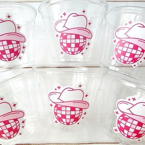 DISCO COWGIRL PARTY Cups -Cowgirl Cups Cowgirl Party Decorations Cowgirl Bachelorette Party Cowgirl Hat Birthday Rodeo Party Cups Disco Ball