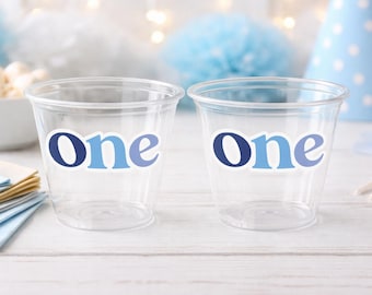 ONE Birthday Cups First Birthday Party Cups 1st Birthday Party Cups First Birthday Party Favors Happy Birthday Cups One Party Favor Cups