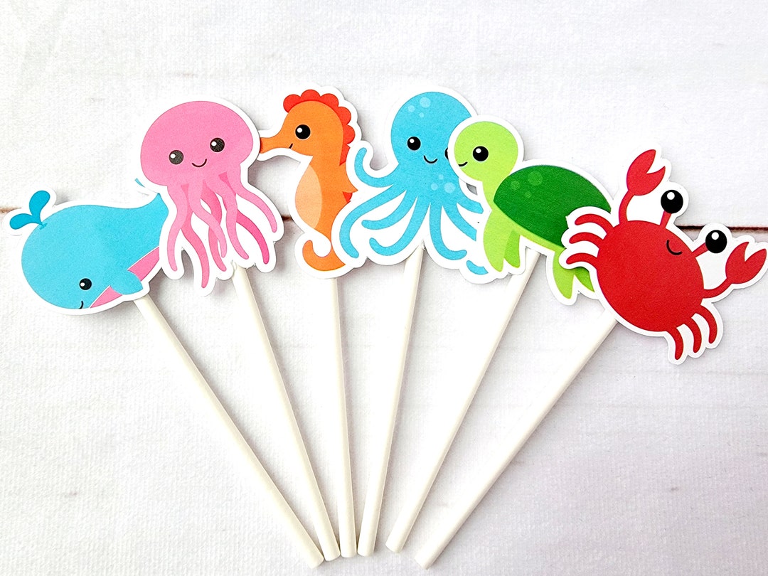 thumbnail image 2 of 72Pcs Edible Mermaid Cupcake Toppers Wafer Paper Mermaid 2 of 12