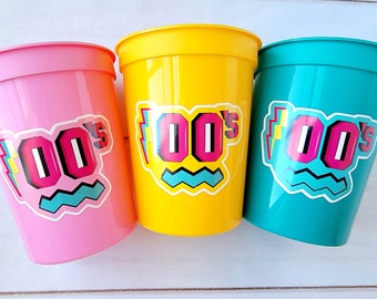 Back to the 2000'S PARTY CUPS 00's Birthday Cups 2000's Party Cups 00's Decorations 00s Birthday Party 00's Birthday Party Decorations 2000s