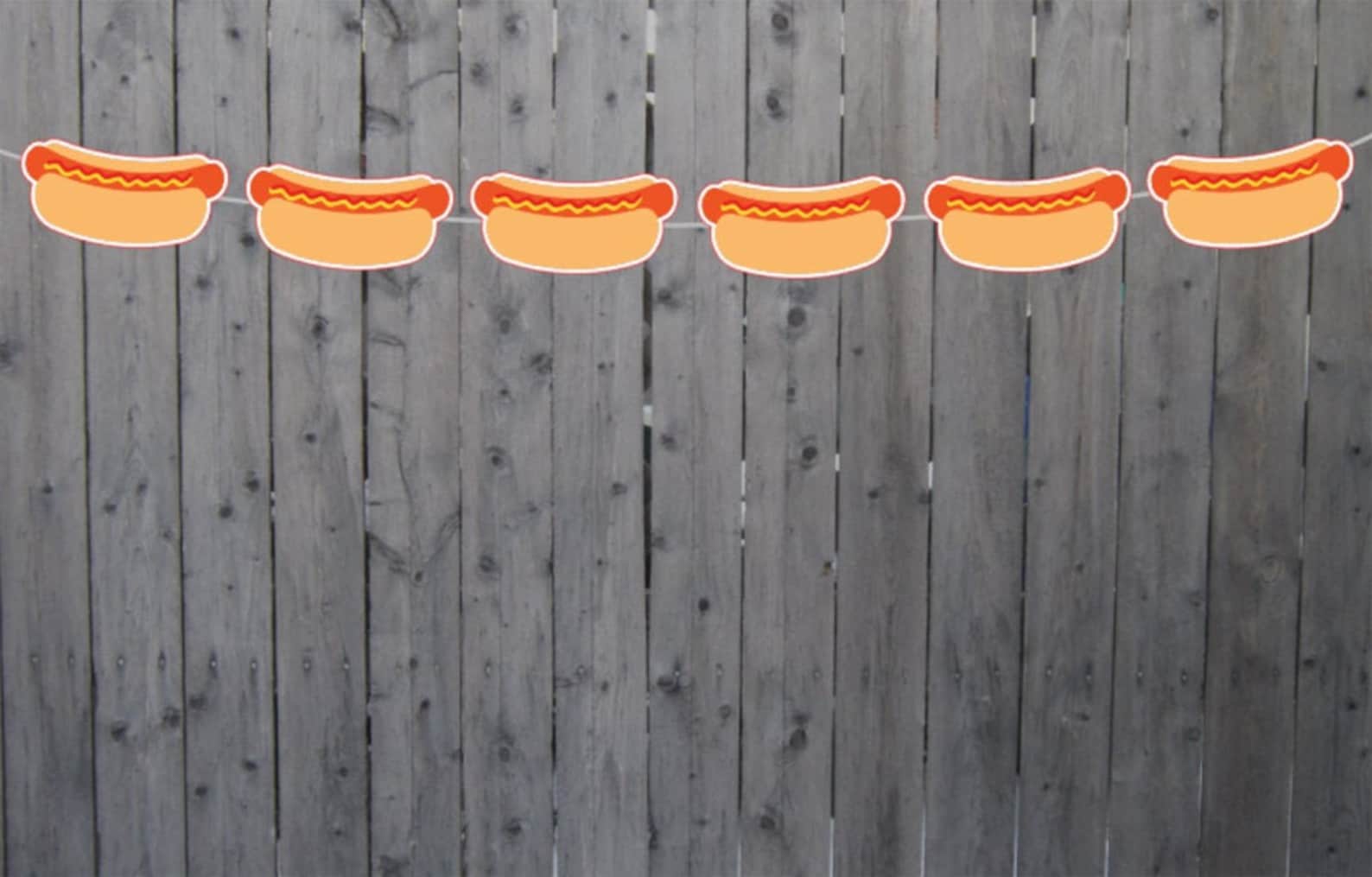 Hot Dog Garland / Hot Dog Banner Fast Food Banner Fast Food Etsy