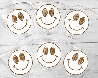 FOOTBALL HAPPY PARTY Cups - Football Cups Football Party Cups Football Birthday Cups Football Party Sports Party Cups Football Party Favors
