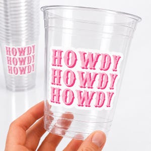COWGIRL PARTY CUPS - Cowboy Party Cups Cowgirl Cups Cowgirl Party Decorations Cowgirl Bachelorette Party Cowgirl Howdy Birthday Rodeo Party