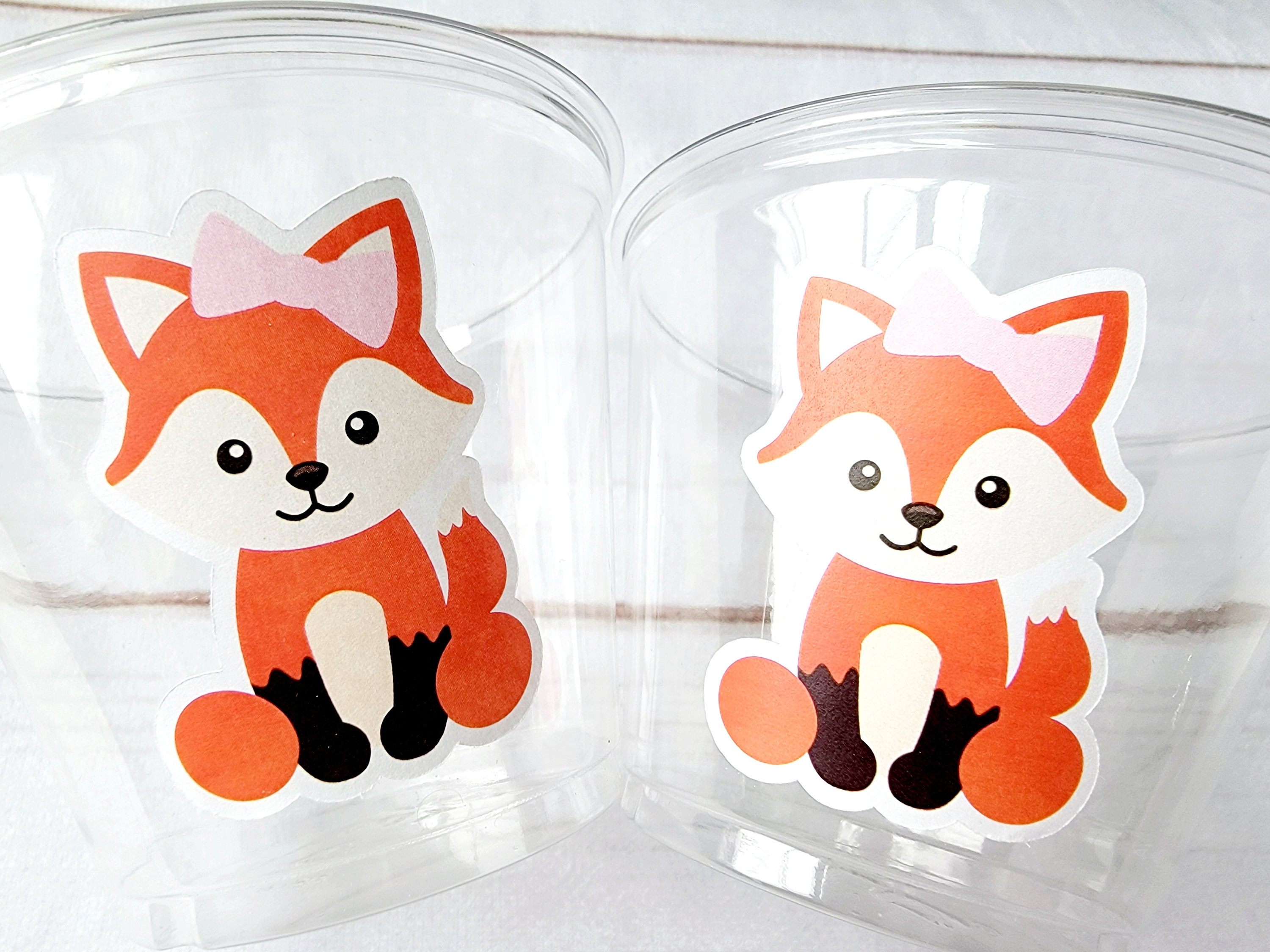 FOX PARTY CUPS - Fox Treat Cups Fox Favors Fox Decorations Woodland Bi –  CRAFTY CUE