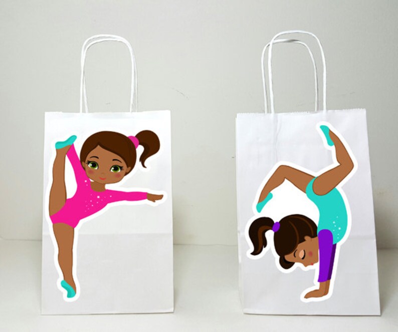 Gymnastics Goody Bags Gymnastics Favor Bags Gymnastics Etsy