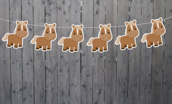 Horse Garland, Horse Banner, Cowgirl Garland, Cowgirl Banner, Cowgirl Birthday, Horse Decorations, Photo Prop Il_570xn