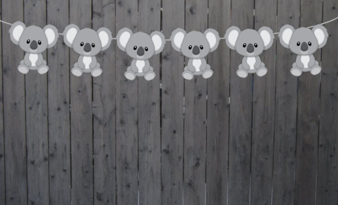 Koala Bear Garland, Koala Bear Banner, Koala Bear Birthday, Koala Bear