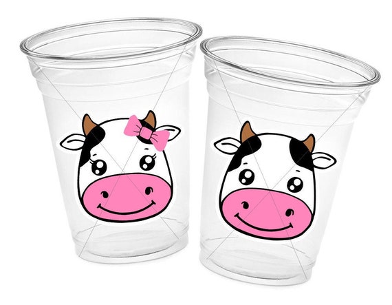 COW PARTY CUPS - Cow Cups Cow Birthday Cups Farm Animal Cups Cow Party Favors Farm Cow Baby Shower Cow First Birthday Cow Party Decorations Il_570xn