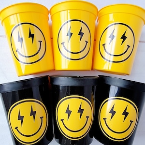SMILING FACE CUPS, One Happy Dude 1st Birthday Happy Smiling Face First Birthday Happy Smiling Face Cups Smiling Face Favors Smiling Face