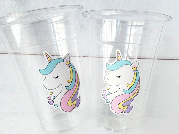 UNICORN PARTY CUPS - Unicorn Cups Unicorn Birthday Unicorn Party Unicorn Party Favors Unicorn Decorations Unicorn Baby Shower Rainbow Cups Il_570xn