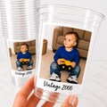 Custom Photo Cups 16oz Personalized Party Cups with Picture Text Vintage Est Year Face Picture Cups Birthday Decorations Supplies Ships Fast