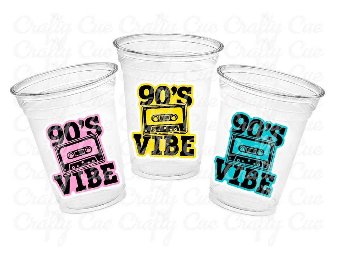 I Love the 90'S PARTY CUPS - 90's Birthday Cups 90's Party Cups 90's ...