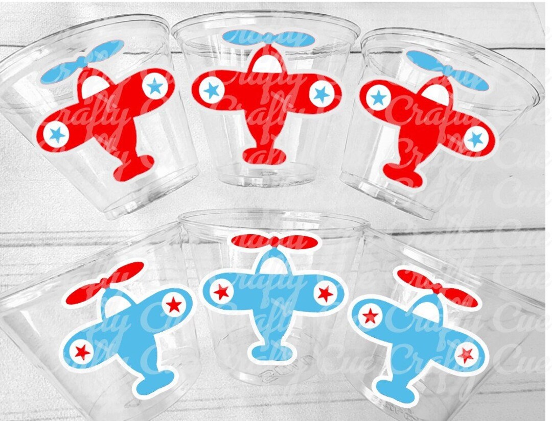 Airplane Party Cups, Airplane Treat Cups, Airplane Party Favors ...