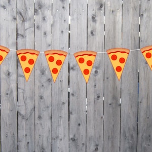 Pizza Garland, Pizza Banner, Pizza Party Banner, Pizza Party Decorations, Pizza Party Sign