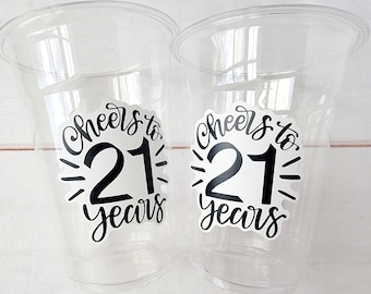 21st BIRTHDAY PARTY CUPS 21st Birthday Party 21st Party Decorations 21st Party Favors Vintage 2002 Birthday 2002 Party Legally 21 Finally 21
