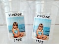Custom Plastic Party Cups Personalized Party Cups Personalized 40th Birthday Cups Vintage 40th Cups 1985 Custom Face Party Cups Decorations