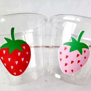 STRAWBERRY PARTY CUPS - Strawberry Birthday Cups Strawberry Cups First ...