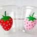 STRAWBERRY PARTY CUPS - Strawberry Birthday Cups Strawberry Cups First ...