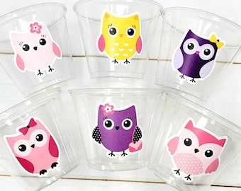 Uilenfeestbekers - Uilenbekers, Uilenfeestartikelen, Uilenverjaardagsfeestje, Uilen eerste verjaardag, Uilen babyshower, Uilenfeestdecoraties, Uilenfeestbenodigdheden