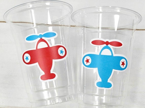 Airplane Party Cups, Airplane Treat Cups, Airplane Party Favors, Airplane Birthday Favors Il_570xn