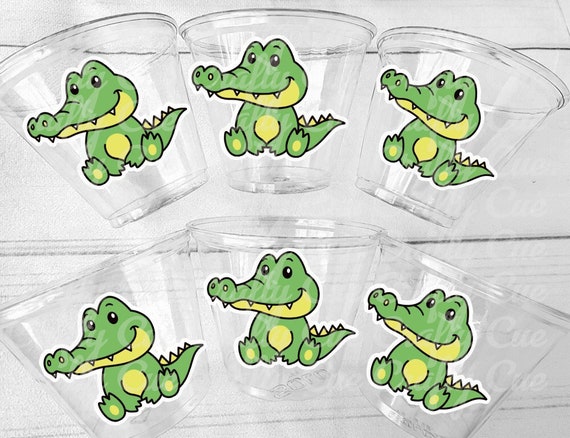 ALLIGATOR PARTY CUPS - Alligator Birthday Cups Alligator Party Favors Alligator Baby Shower Alligator Party Decorations Alligator Supplies Il_570xn