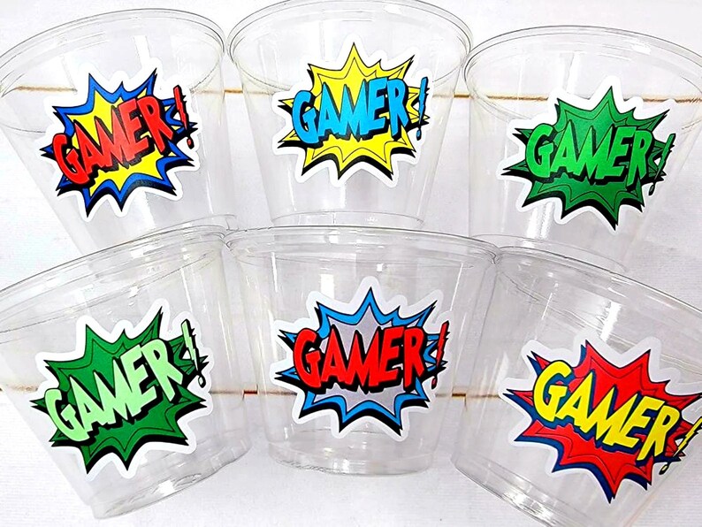 VIDEO GAME PARTY Cups Video Game Cups Video Game Party Cups Etsy