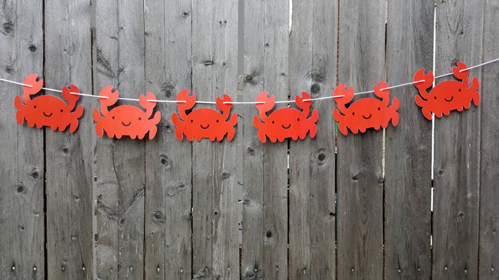 Crab Banner Crab Garland Under the Sea Party Decorations Etsy
