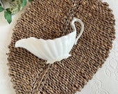 GRAVY PITCHER Boat Stinthal Ironstone White Distressed Shabby Rustic 9