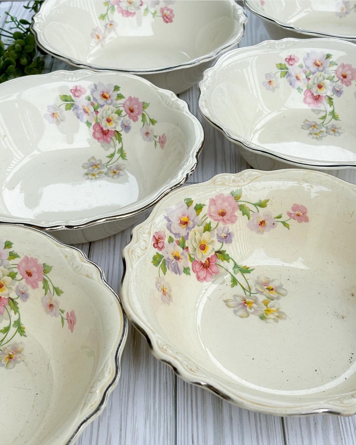 Auction Homer Laughlin Virginia Rose China Set Of Vintage Homer