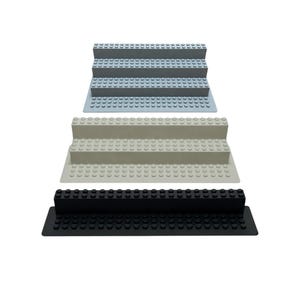 Brick Figure Stand (Multi-Level, Minifigure / Minidoll) - 3 Sizes, 20 Colors (Various Shown)