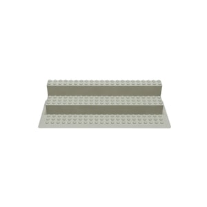 Brick Figure Stand (Multi-Level, Minifigure / Minidoll) - 3 Sizes, 20 Colors (White Medium Shown)