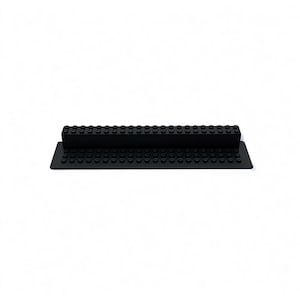 Brick Figure Stand (Multi-Level, Minifigure / Minidoll) - 3 Sizes, 20 Colors (Black Small Shown)