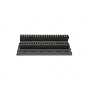 Brick Figure Stand (Multi-Level, Minifigure / Minidoll) - 3 Sizes, 20 Colors (Gray Medium Shown)