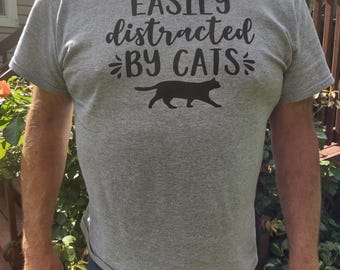 Easily Distracted By Cats t-shirt