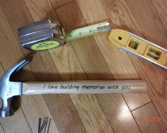 Personalized Hammer, Engraved Wood Handle, Gift for Him