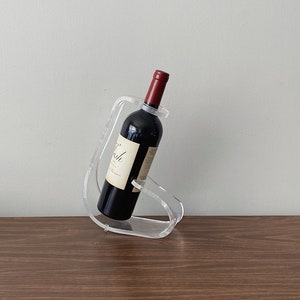 Lucite Wine Rack // Vintage Wine Bottle Storage // Wine Bottle Holder // Vintage Lucite Barware
