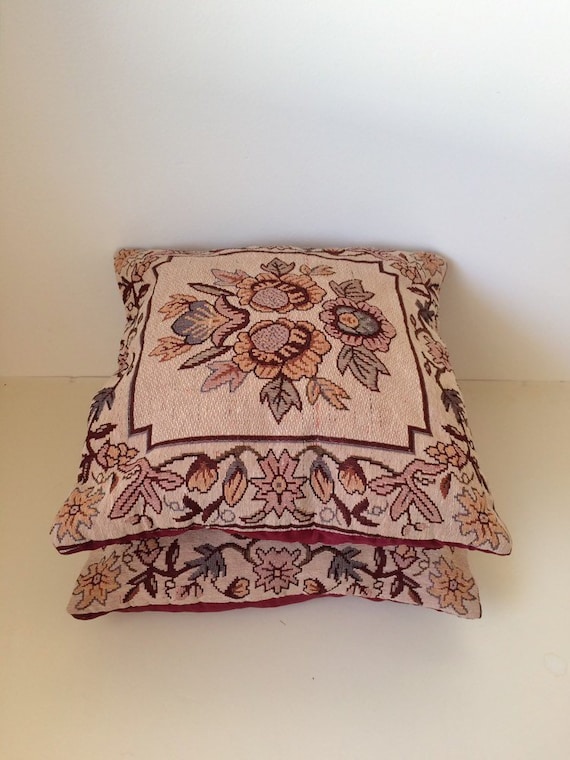 Vintage Embroidered Pillow Covers Woven Pillowcase Set Etsy