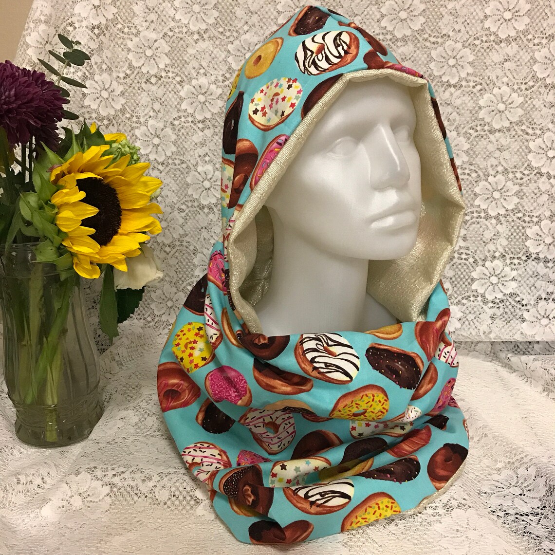 Fire Spinning Hood Hooded Cowl Scarf Fire Retardant Shiny Etsy