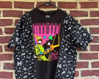 Upcycled Reworked Short Sleeve - Space War Tee