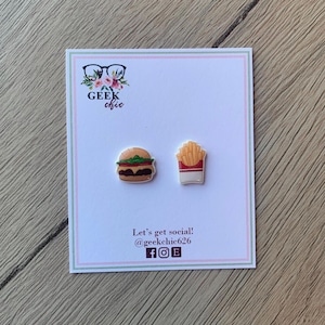Burger & Fry Small Stud Earrings
