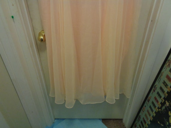 BRIDAL FORMAL GOWN Peach Lace & Chiffon 22 W - image 4