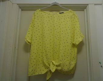 PINUP BLOUSE By BUFFALO David Britton, Front Tie Blouse  X X L