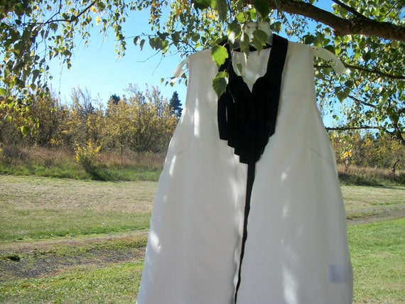 Darling RETRO Black & White TUXEDO Sleeveless BLO… - image 2