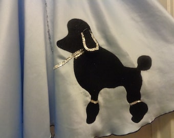 CHILDS Blue Satin POODLE Skirt COSTUME 6/8
