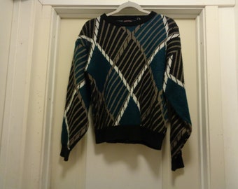 1990S Geometric PACIFIC CLUB Mens SWEATER M