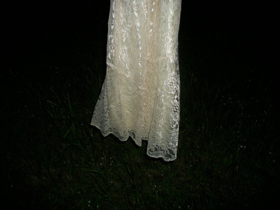 Vintage 70s 80s LOVELY In White LACE EDWARDIAN St… - image 7