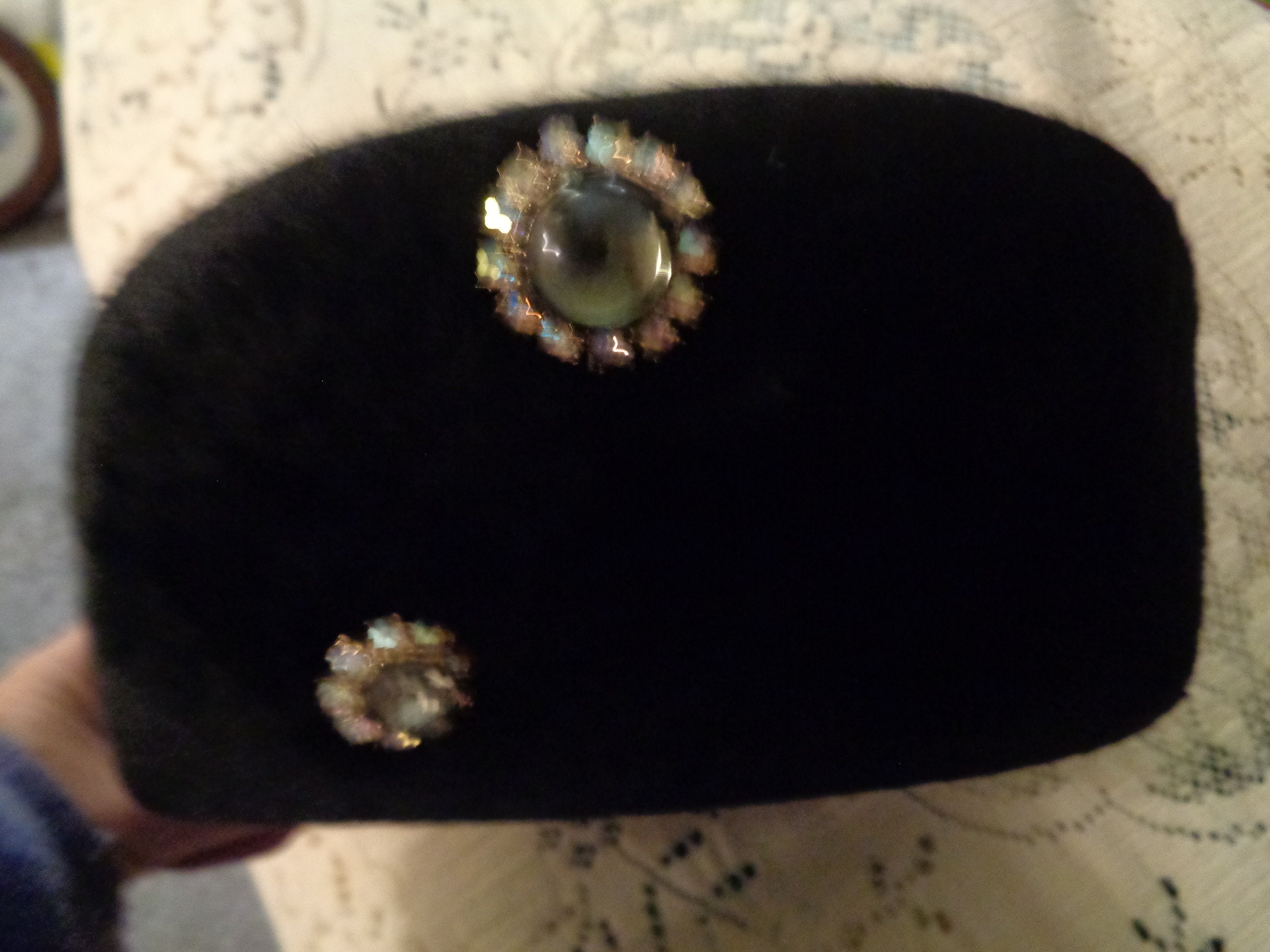 1950S GIMBAL BROTHERS Semi Felt Hat W Bling Size 22 - Etsy display picture 2