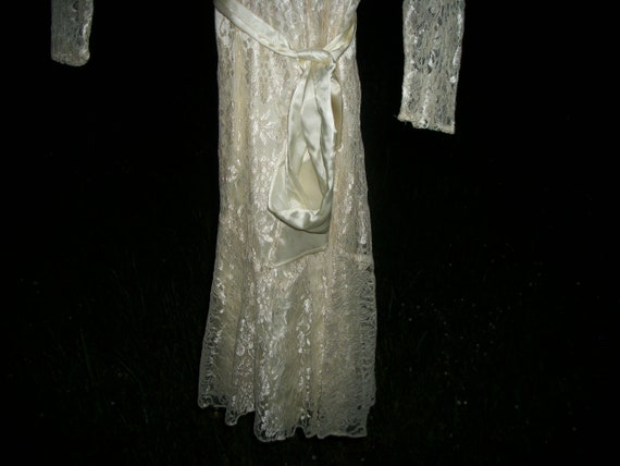 Vintage 70s 80s LOVELY In White LACE EDWARDIAN St… - image 5